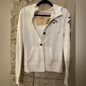 NWT Vintage Hollister women’s button up hoodie MED